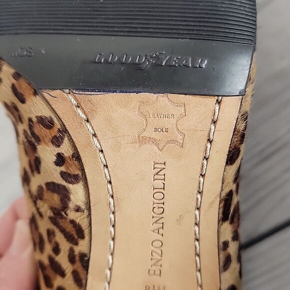 Enzio Angiolini Leopard Print Heeled Pumps Womens Size 8.5 - Picture 10 of 11